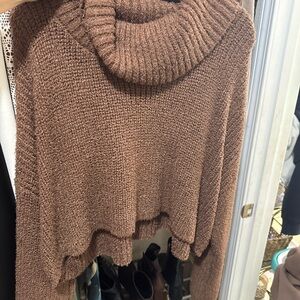 Altar'd State Cozy Brown Turtleneck Sweater